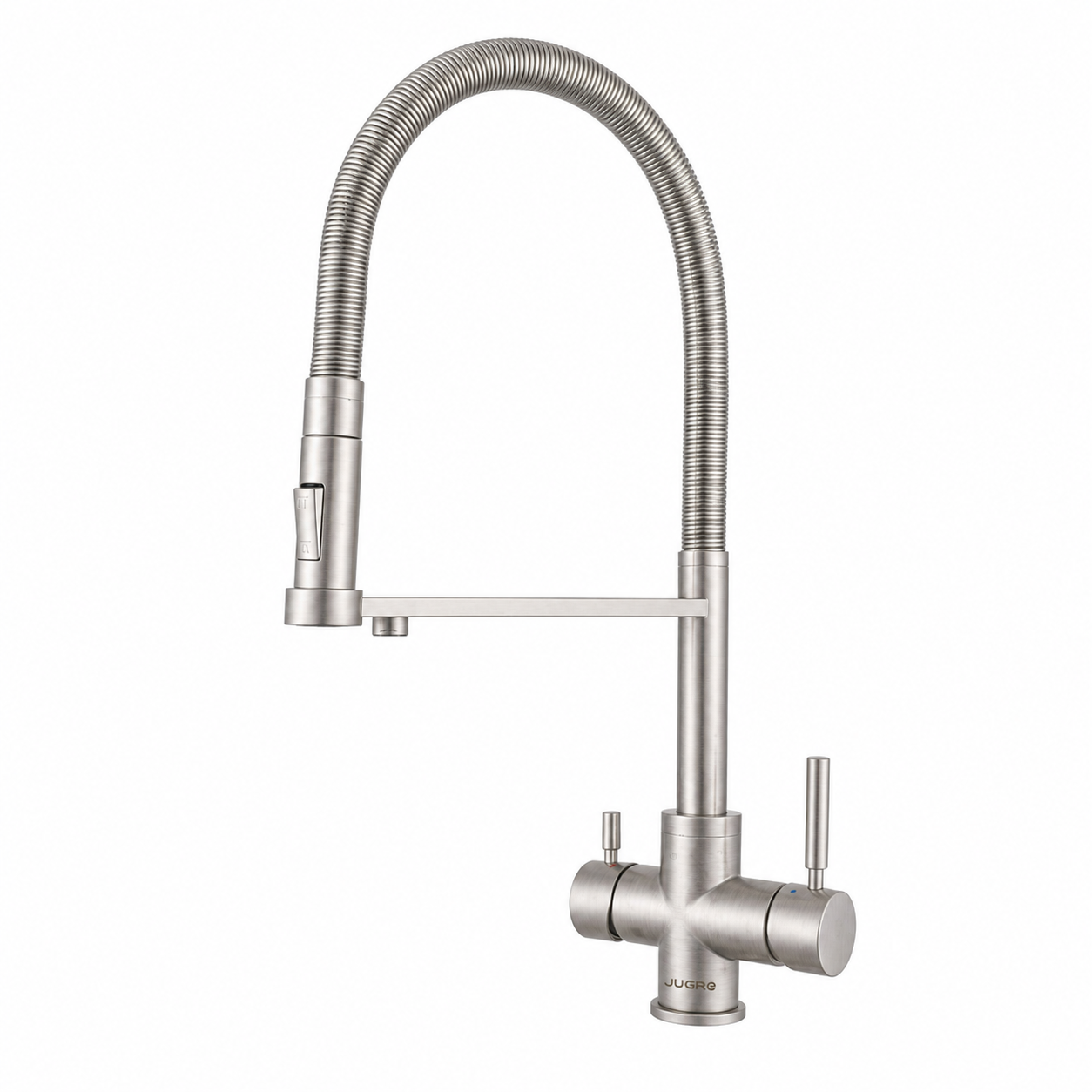 JUGRE 5-in-1 Pull-Out Kitchen Faucet | Brass | Chrome, Matte Black & Brushed