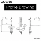 JUGRE faucet technical dimensions