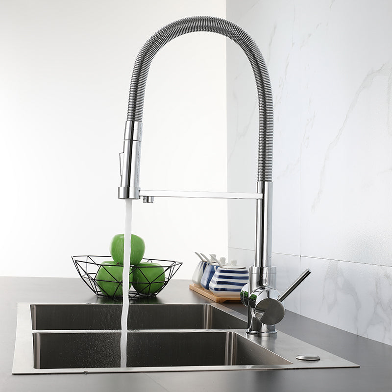3 way kitchen faucet separate filtered water channel