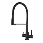 black 3-Way Kitchen Sink Faucet With Pull Out 