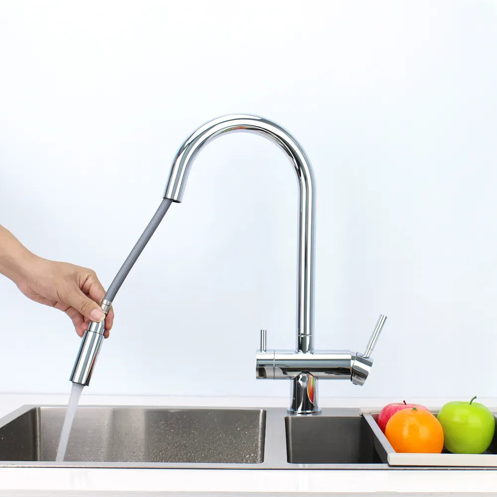 3 Way Kitchen Tap with Pull Out Hose-4