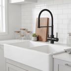 Black 3 Way Mixer Tap With Pull Out Spray-1