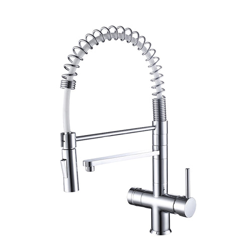 3 Way Water Filter Mixer Tap With Pull Out Spout
